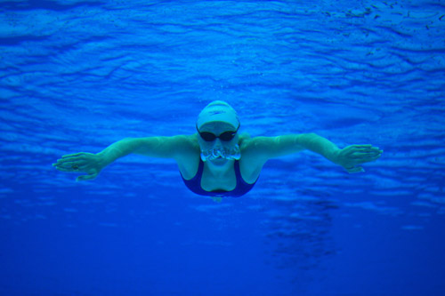 Photos: Synchronized swimming practice at National Aquatics Center