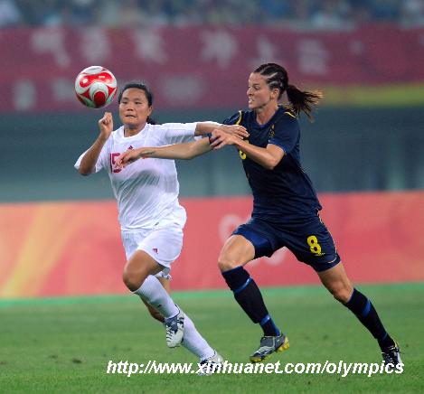 Photos: China beats Sweden 2-1 in Olympic women's soccer